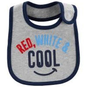Carter's Americana Red White Cool Bib